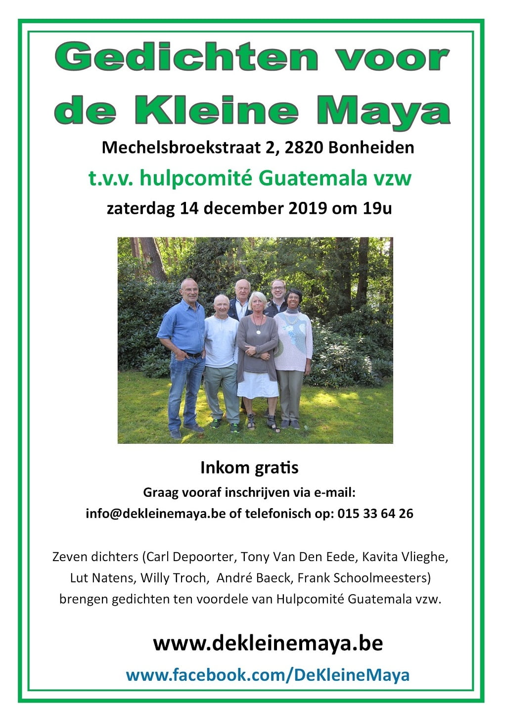 Affiche "Gedichten voor de Kleine Maya". © FS 2019