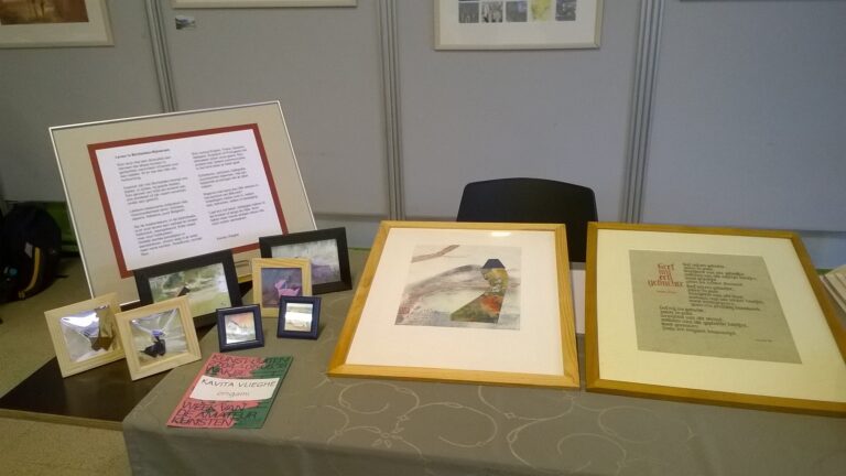 Gedichten, origami & schilderkunst in resonantie, WAK 't Kranske Bonheiden 29 april 2018. © FS