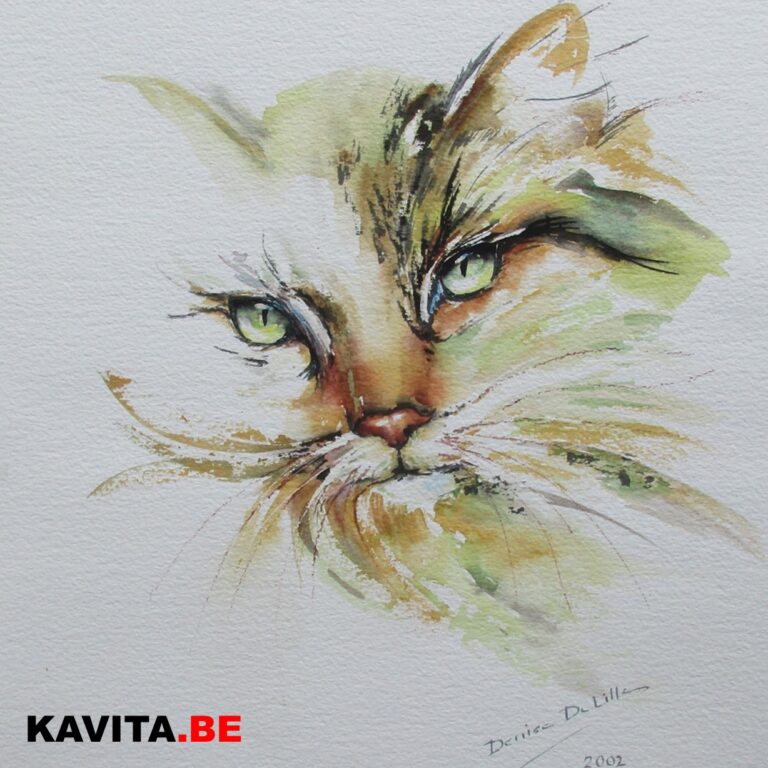Schilderij Kat - 'Tegenpolen' © Denise De Lille