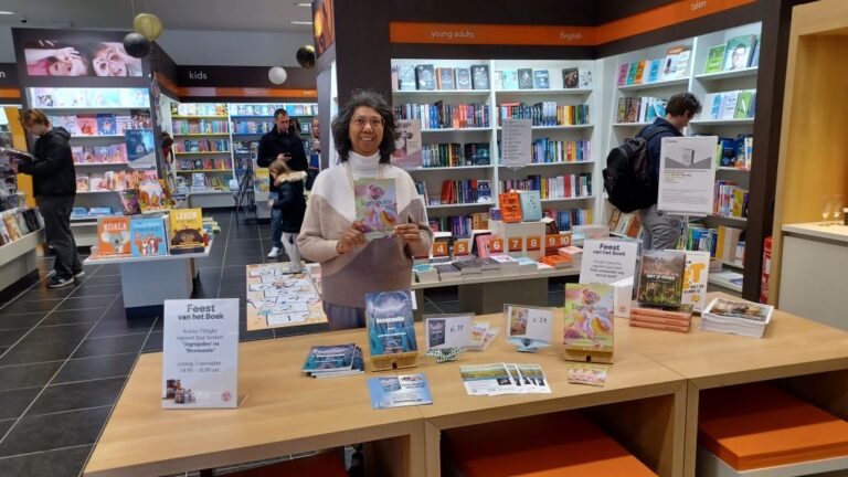 Kavita Vlieghe in de Standaard Boekhandel van Kampenhout voor het Feest van het boek © FS 2024