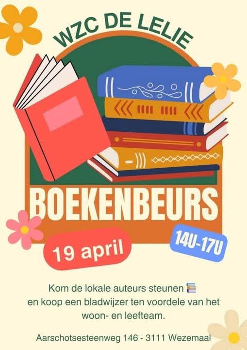20250419 Affiche boekenbeurs wzc de Lelie Wezemaal