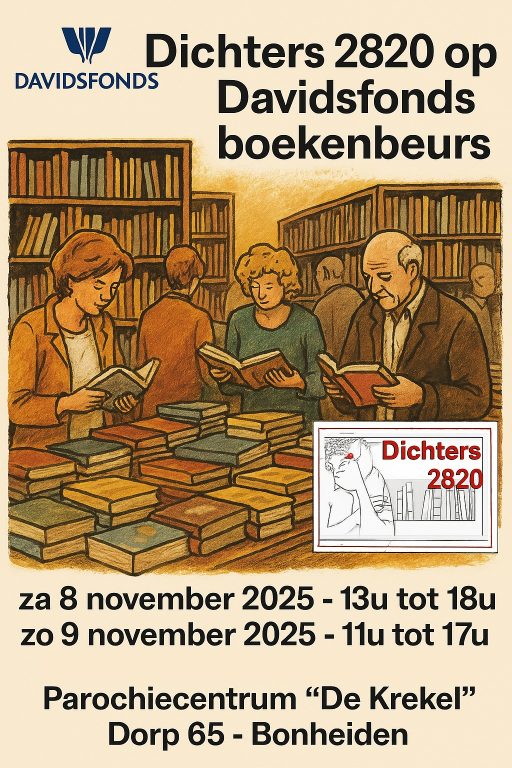 2025_Dichters2820_op_Davidsfonds_boekbeurs_Bonheiden Dichters 2820 op Davidsfonds boekenbeurs Bonheiden 2025 - Affiche
